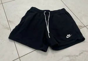 Nike Black French Terry Logo Shorts Size Small thumbnail 1