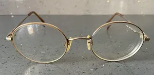 CHARMANT 541 EYEGLASSES FRAMES ONLY 46-21-135 JAPAN Full Rim gold round thumbnail 1