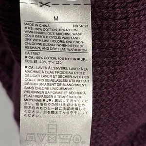 Banana Republic Sweater Womens M Purple Cable Knit Crew Neck Pullover Casual thumbnail 7