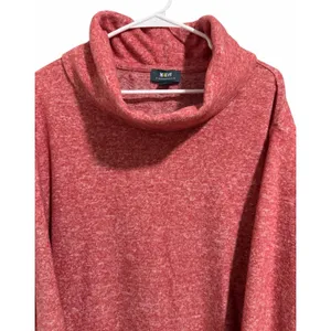Maeve by Anthropologie‎ Fleece Cowl Neck Sweater Red Women's Size Large thumbnail 3