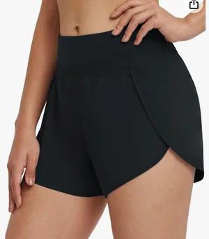 Baleaf Women's Quick Dry Athletic Running Shorts with Liner 3" Workout Sports Shorts Zipper Pocket thumbnail 1