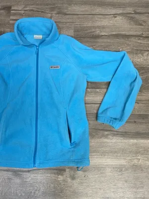 Columbia Women’s M Turquoise Blue Full Zip Fleece Jacket Zip Pockets Outdoor thumbnail 6