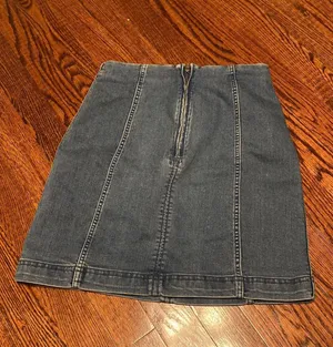 Free People denim Bodycon skirt thumbnail 3