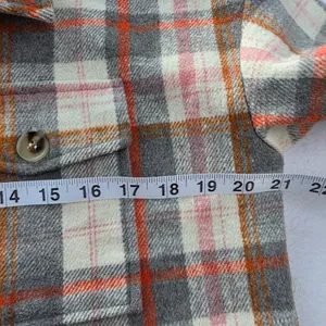 Altard‎ State Plaid Shacket Womens Grey Orange Pink Button Shirt Jacket Small thumbnail 9