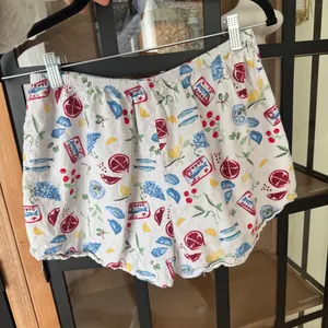 Colsie Fruits boxer shorts pajamas lounge watercolor sardines lemon capri thumbnail 3