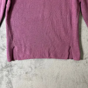 Lululemon Merino Wool Blend Ribbed Crewneck Sweater Purple 8‎ Cozy Chunky Knit thumbnail 2
