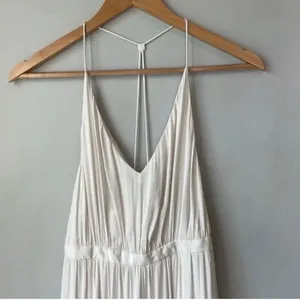 Kimchi Blue White Silky T Strap Midi Dress thumbnail 3