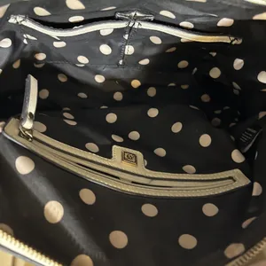 Anne Klein Satchel‎ Bag Womens Coral Cream Quilted Chain Shoulder Purse Padlock thumbnail 6
