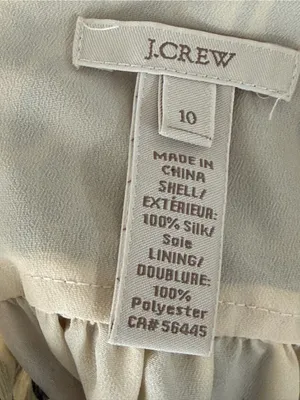 J. Crew Beige Sleeveless Ruffle Tie-Neck Top with Black Spot Print thumbnail 3
