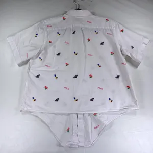 Vintage Polo Ralph Lauren White Embroidered Tie Front Shirt Size Small Flowers thumbnail 6