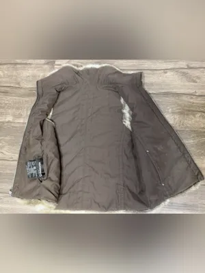 Weatherproof Reversible Faux Fur Vest Brown Beige Size M thumbnail 8