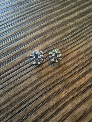 Tory Burch Icon Stud Earrings Silver Tone thumbnail 2