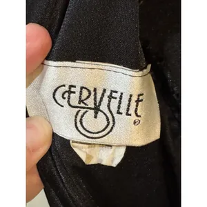 Vintage Cervelle Draped Ruched Evening Gown Handkerchief Hem 80's‎ Sequin thumbnail 8