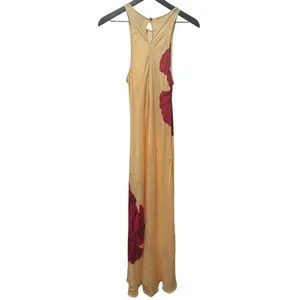 Farm Rio Poppy Flowers Maxi Dress Medium Yellow Floral Sleeveless Tropical Bold thumbnail 4