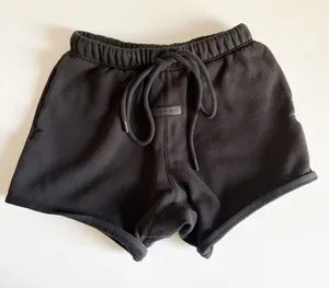 Fear of God Essentials Womens Black Fleece Streetwear Sweat Shorts Size XXS thumbnail 1