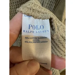 Polo Ralph Lauren Men's‎ Hooded Thermal Robe Waffle Knit Beltes Pockets L XL Tan thumbnail 6