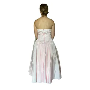 1980s ZUM ZUM Pink Strapless Beaded Sweetheart Prom Dress – ILGWU USA small thumbnail 9