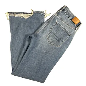American Eagle Jeans Womens 6 Blue Curvy Super High Rise Flare Rips Festival thumbnail 2