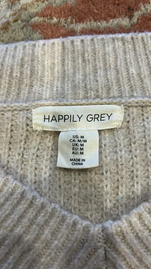 Happily Grey Oatmeal Cozy Sweater thumbnail 2