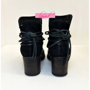 Freebird by Steven Casey Leather Distressed Suede Lace-Up Edgy Short Ankle Boots Booties 8 thumbnail 8