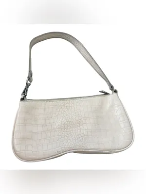 Friday by JW PEI Cream Croc Embossed Shoulder Bag 90s Style thumbnail 3