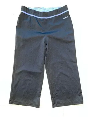Reebok Women's Size Small Capri‎ Yoga Leggings Black Blue thumbnail 1