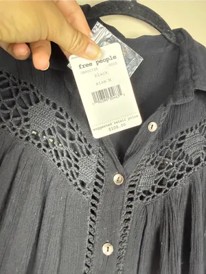 Free People Katie Bird Buttondown Boho Top thumbnail 7