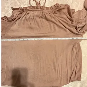Chelsea & Theodore Dusty Rose‎ Ruffle Neck Tassel Tie Peasant Blouse Small Boho thumbnail 10