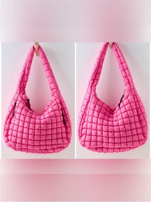 NWT Free People FP Movement Quilted Carryall Bag - bubblegum pink - One Size thumbnail 2