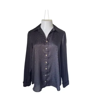 Show Me Your Mumu Small Black Satin Jacquard Print Shirt Indie Sleaze 90s Grunge thumbnail 3