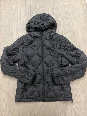 H&M Quilted Puffer Jacket Women’s XS Hooded Black thumbnail 1