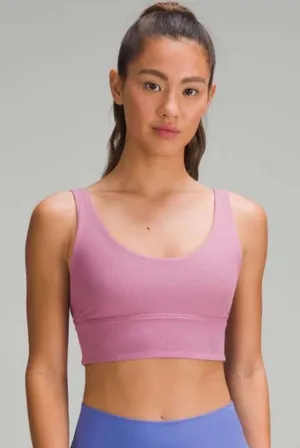 Lululemon Reversible Ribbed Scoop Neck Bralette - Mauve Pink thumbnail 1