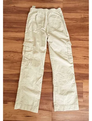 Abercrombie and Fitch Khaki Cargo Pants Wide Leg Casual Size 25 thumbnail 3