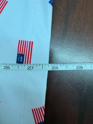 Bald Head Blue White American Flag with Golf Cart Mens White Albatross Polo- Med thumbnail 7