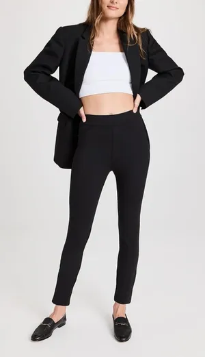 SPANX The Perfect Black Pant Ankle Backseam Skinny Pull On Ponte Travel Large thumbnail 1