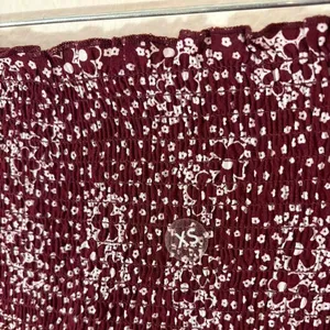 pacsun burgundy floral off the shoulder top XS thumbnail 4