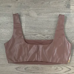 Skims Faux‎ Leather Bralette - Size 2X - Cocoa - NWT thumbnail 4