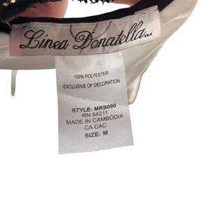 NEW Linea Donatella White Black Silky Satin Bridal Mrs Romantic Lace Slip Dress thumbnail 7