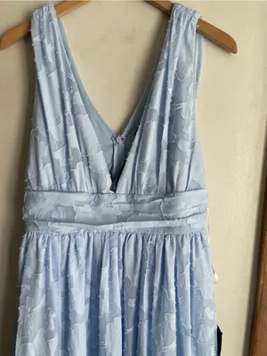 Lulus Sweet Sophistication Light Blue Burnout Floral Maxi Dress thumbnail 5