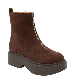 NWT Wild Fable Honor Combat Platform Faux Suede Boots 94568512 Dark Brown 9M thumbnail 1