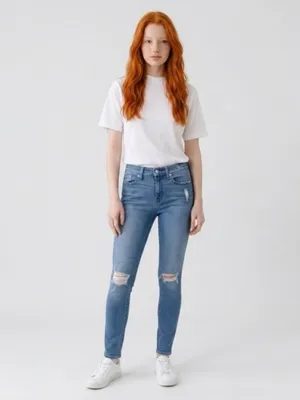 7 FOR ALL MANKIND Distressed Skinny Jeans thumbnail 4