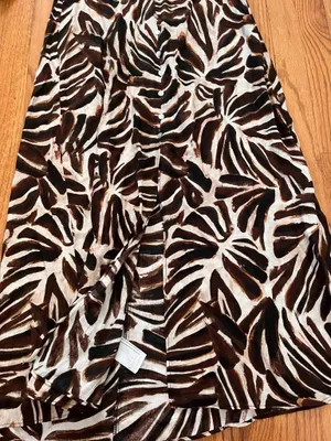 NWT Mango Brown Printed Midi Dress thumbnail 2