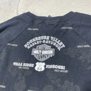 Harley Davidson L/S Graphic Tee Bedazzled Women's SZ M USA Missouri MO Villa thumbnail 8