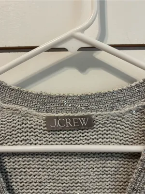 J Crew Sequin V-neck cardigan sweater thumbnail 3