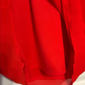 Monteau Vibrant Valentine’s Red Ruffle Sleeve Blouse thumbnail 4