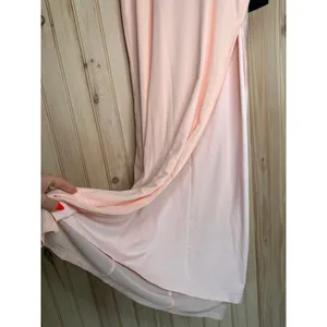 NWT Lulus Stunning Concept Light Pink Mesh Rhinestone Strapless Maxi Dress Sz M thumbnail 7