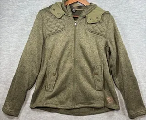 Eddie Bauer Olive Green Womens Hooded Full Zip Jacket Size‎ L Casual thumbnail 1