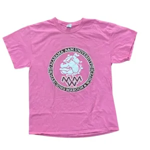 Gildan Alabama A&M University Pink Short Sleeve T-Shirt Womens Size Large thumbnail 1