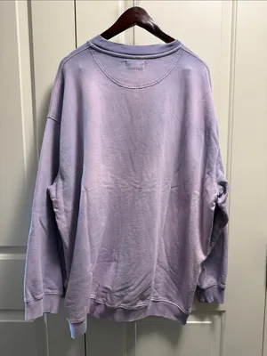 Anine Bing Tyler Sweatshirt in Washed Lavender XL thumbnail 6