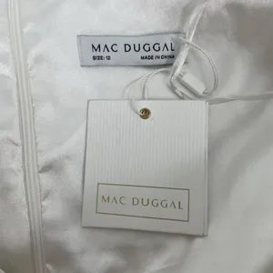 Mac Duggal Rosette One Shoulder Tea Length Dress White Size 12 thumbnail 13